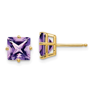 14k Yellow Gold Earrings Style XE63AM - Classique Jewelry Inc.
