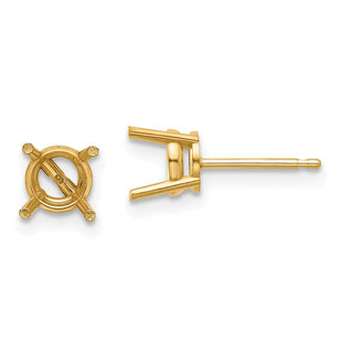 14k Round Earring Mountings (Style XE73)