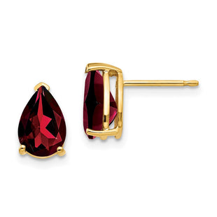 14k Pear Garnet Earrings (Style XE82GA)