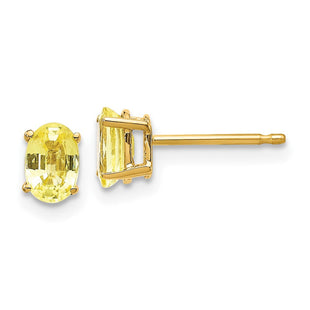 14k Yellow Sapphire Earrings (Style XE86YS-B)