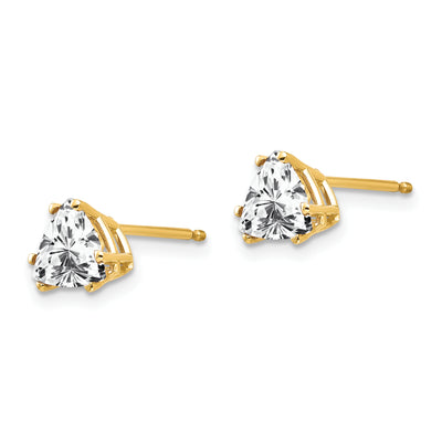 14K Trillion Cubic Zirconia Earrings, 6 x 6mm