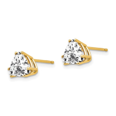 14K Trillion Cubic Zirconia Earrings, 8 x 8mm