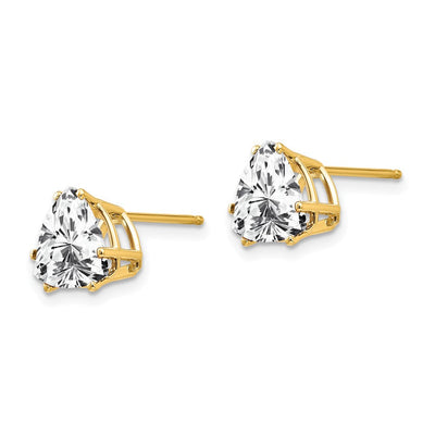 14K Trillion Cubic Zirconia Earrings, 9 x 9mm
