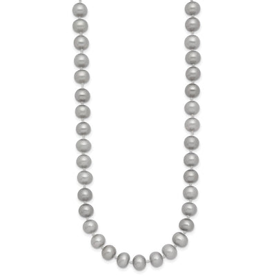 14K Grey Near Round Freshwater Cultured Pearl Bracelet