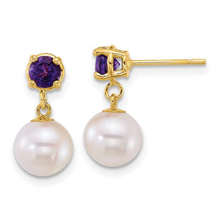 14k Yellow Gold Earrings Style XF878E - Classique Jewelry Inc.
