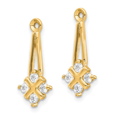 14K VS Dangle Cluster Diamond Earring Jacket