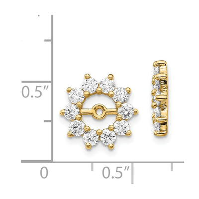 14K AAA Fancy Diamond Earring Jacket