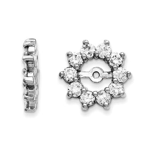 14k White Gold AA Fancy Diamond Earring Jacket (Style XJ46WAA)