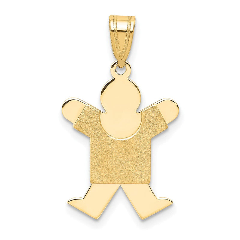 14K gold engravable charm