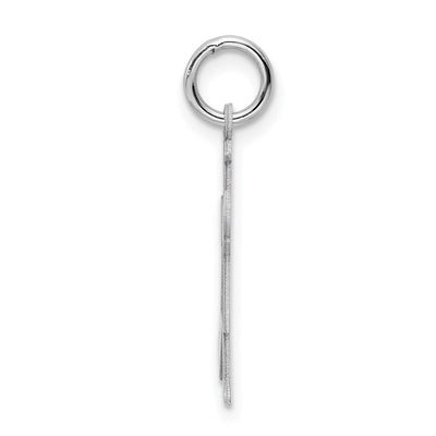 Sterling Silver Rhodium-plated Kiss Kid Charm, 23 x 14mm