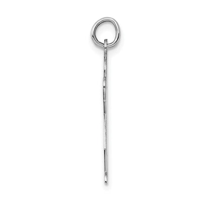 Sterling Silver Rhodium-plated Kiss Kid Charm, 28 x 20mm