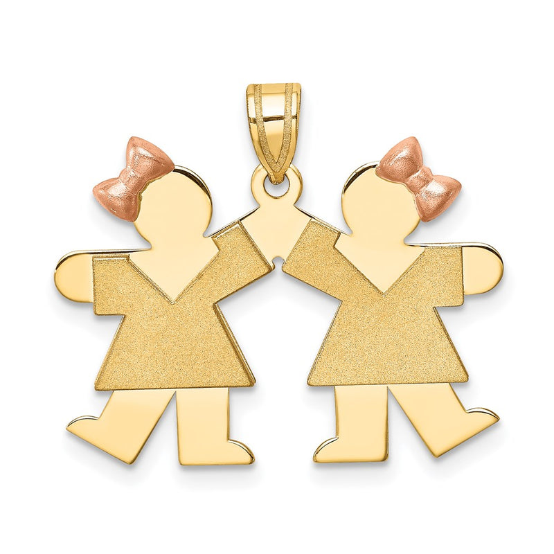 14K gold engravable charm