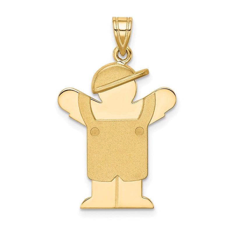 14K gold engravable charm