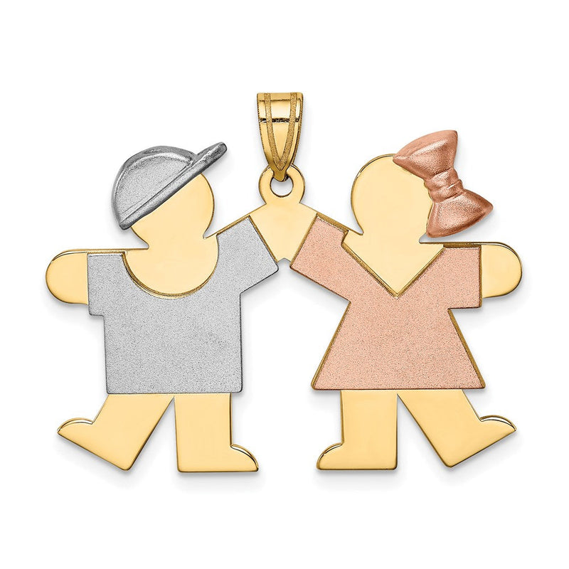 14K gold engravable charm