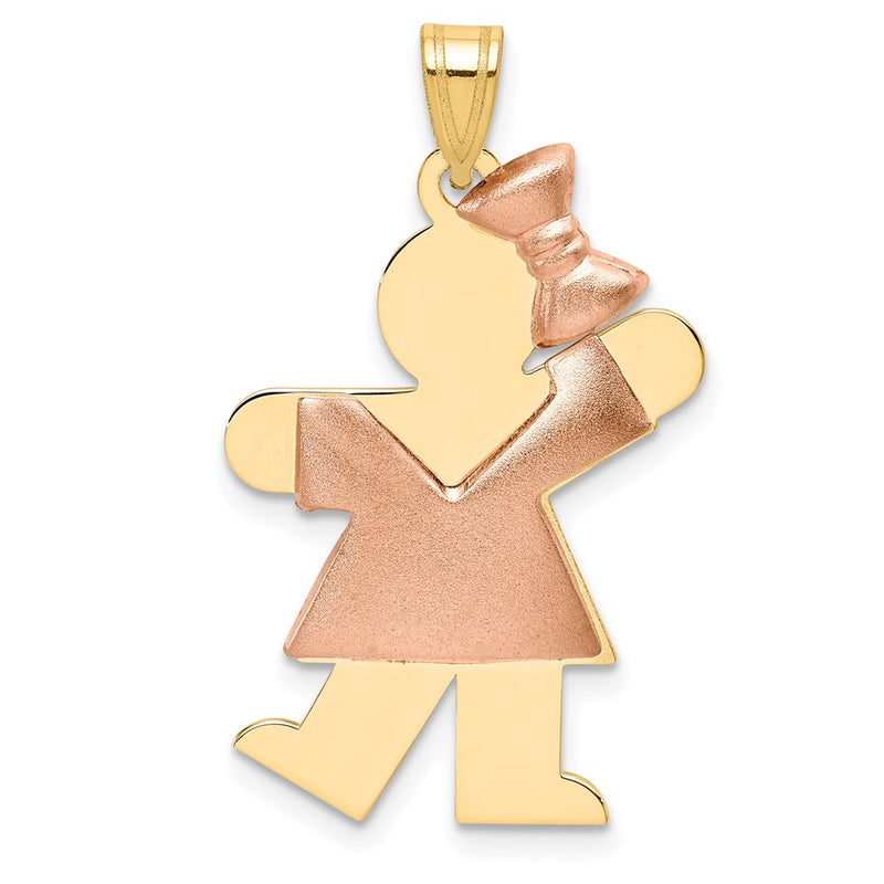 14K gold bow charm