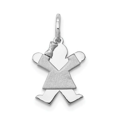 14K White Mini Girl Joy Charm