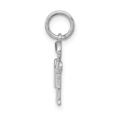 14K White Mini Boy Hugs Charm