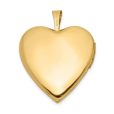 14K Polished Diamond FOREVER IN MY HEART Script Heart Locket