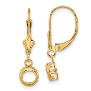 14k Yellow Gold Earrings Style XLB100 - Classique Jewelry Inc.