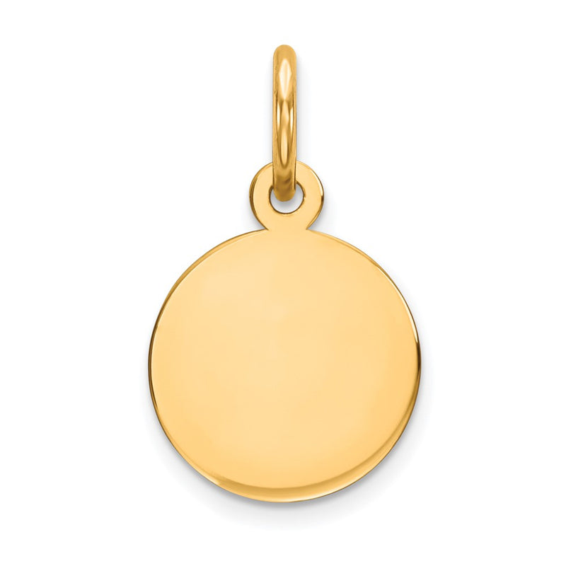 14K gold disc charm