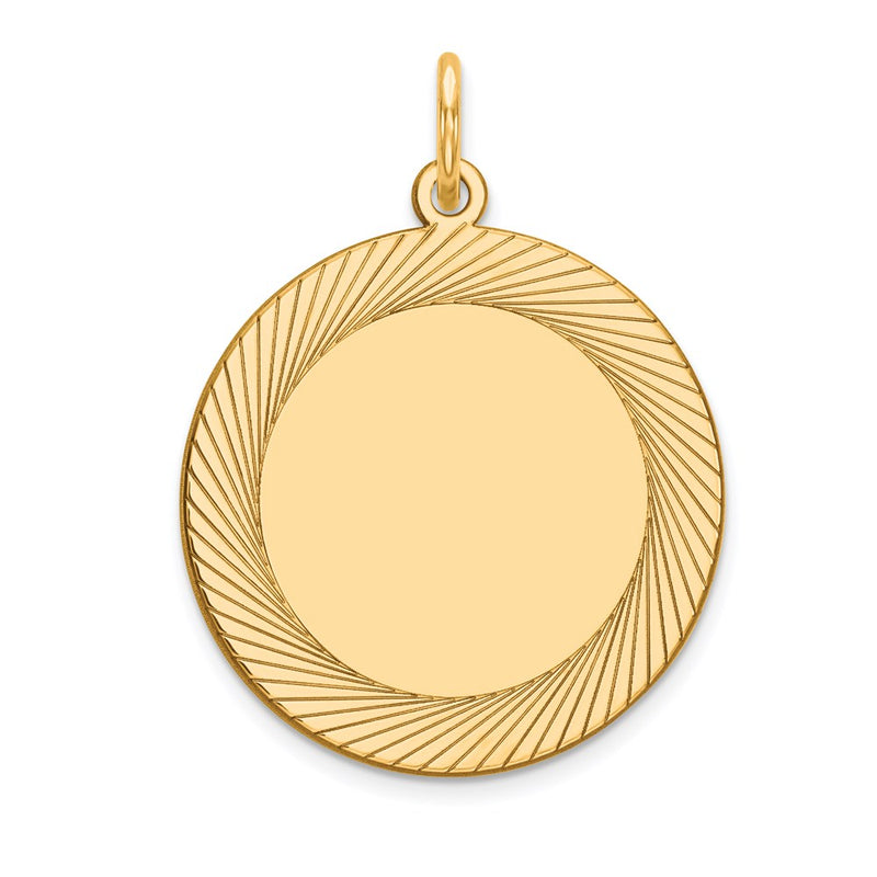 14K gold disc charm