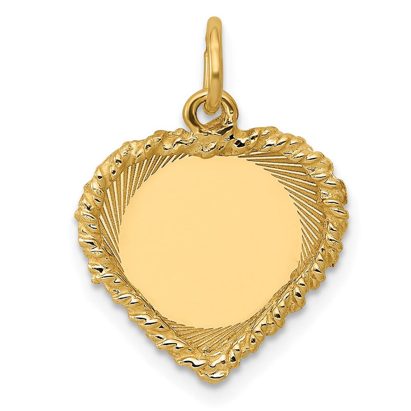 14K gold disc charm