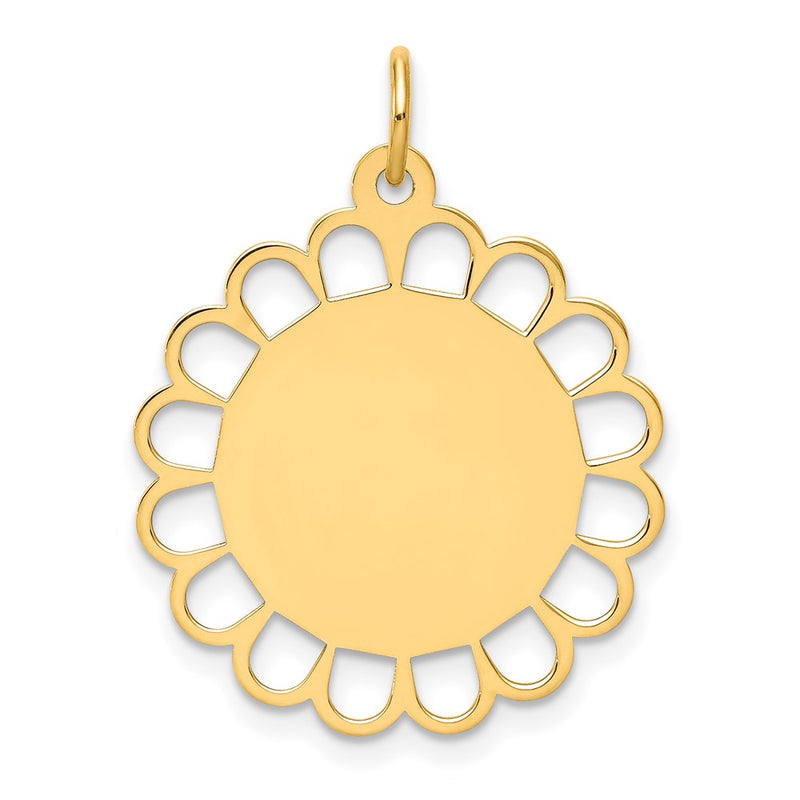 14K gold disc charm