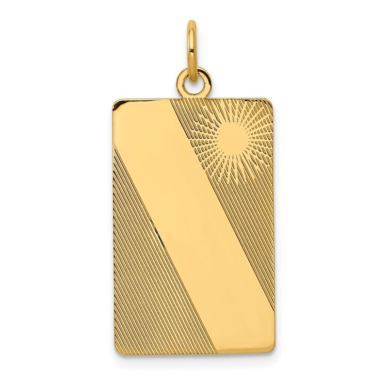 14K gold disc charm