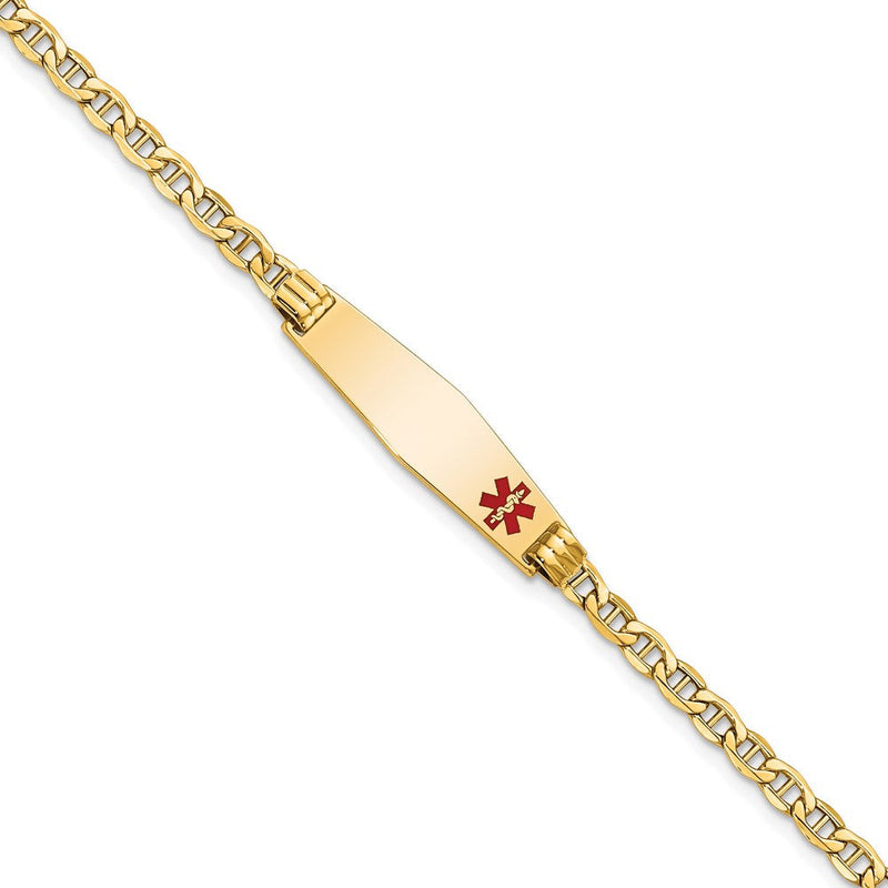 14K gold anchor link anchor ID bracelet