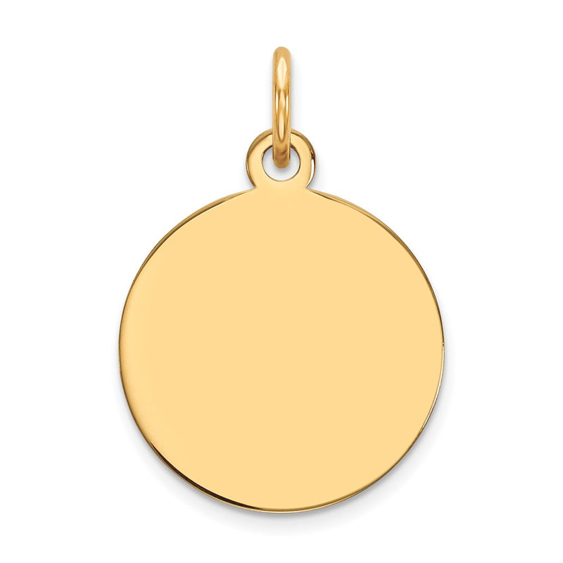 14K gold disc charm