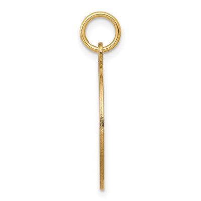 14K w/Enamel .027 Gauge Circular Engravable Disc Charm, 26.08 x 19.27mm