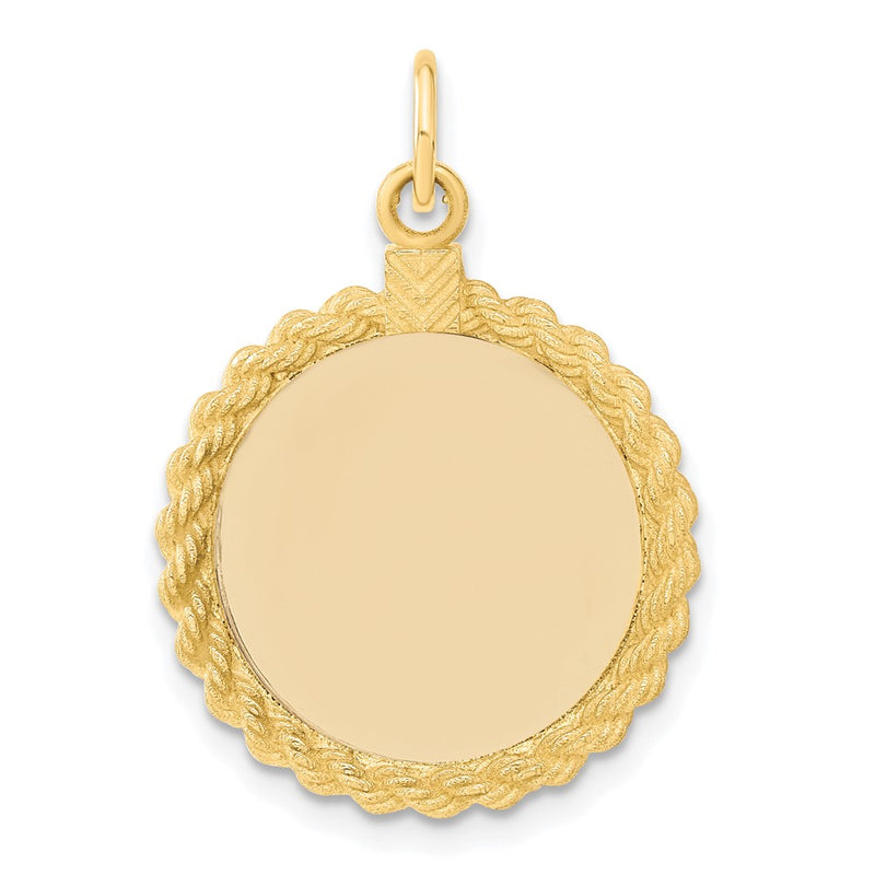 14K gold disc charm