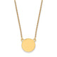 14K Plain .027 Gauge Circular Engravable Disc 18in Necklace, 18 x 12.53mm