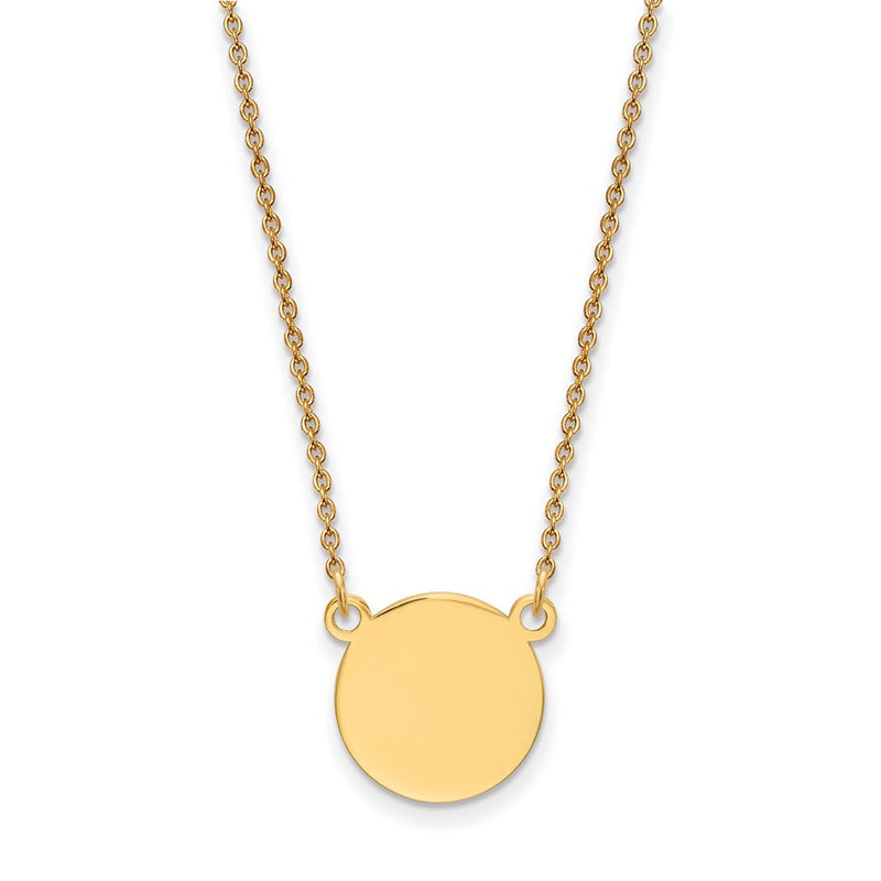 14K gold disc necklace