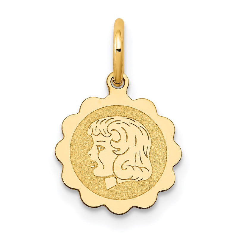 14K gold disc charm