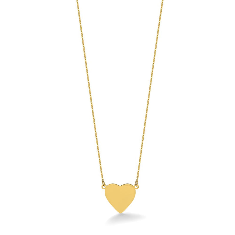 14K gold disc necklace, another view