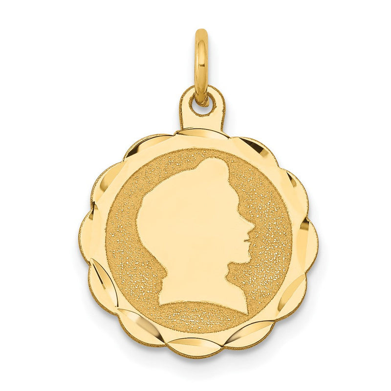 14K gold disc charm