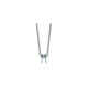 14k White Gold 2 Genuine Birthstone Mother's Necklace