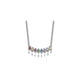 14k White Gold 8 Synthetic Birthstone Mother's Necklace