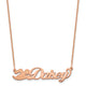 Customized Nameplate Necklace - 14k Rose Gold