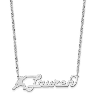 Customized Nameplate Necklace - Sterling Silver