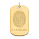 14k Yellow Gold Fingerprint Dog Tag