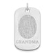 10k White Gold Fingerprint Dog Tag