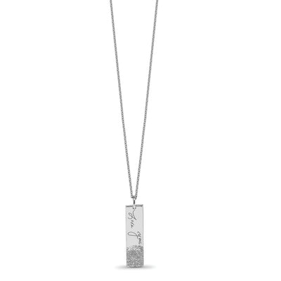 14K White Gold Signature and Fingerprint Charm