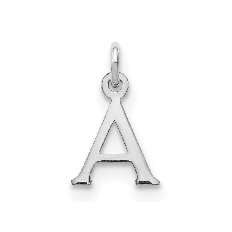 14K White Gold Cutout Initial Pendant letter A