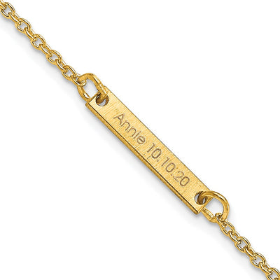 Sterling Silver/Gold-plated Brushed 1 Station Bracelet