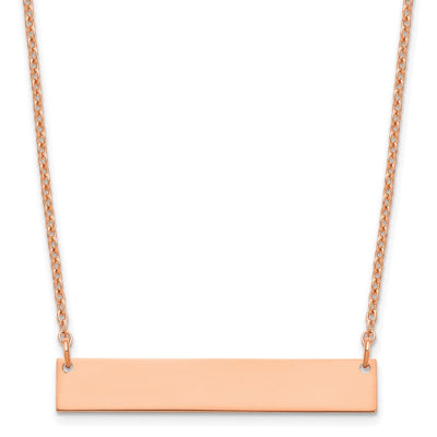 Sterling Silver/Rose-gold Medium Blank Bar Necklace