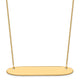 14K Yellow Gold Large Oblong Blank Bar Necklace