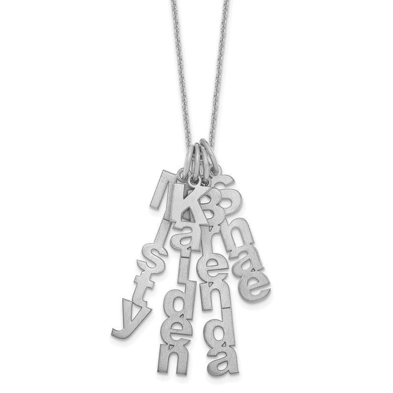 14K white gold name necklace