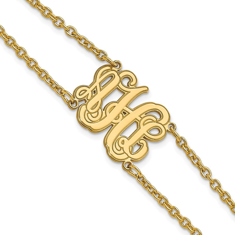Sterling silver monogram bracelet